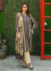 Biege Cotton Lawn - Stitched