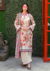 Biege Cotton Lawn - Stitched