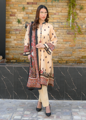 Cream Cotton Lawn - Stitched