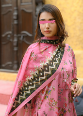 Pink Cotton Lawn - Stitched