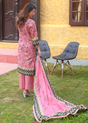 Pink Cotton Lawn - Stitched