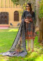 Grey Cotton Lawn - Stitched