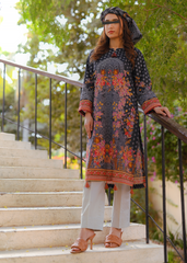 Grey Cotton Lawn - Stitched