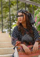 Grey Cotton Lawn - Stitched