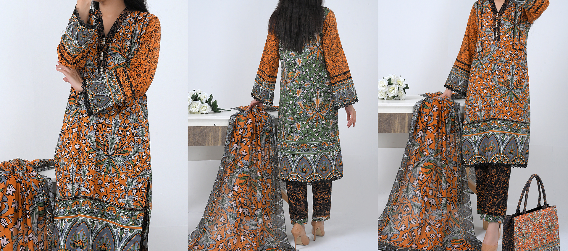 3 Piece Printed <br> Lawn