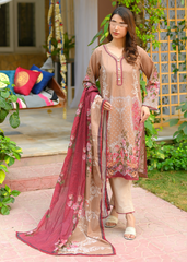 Beige Cotton Lawn