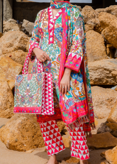 Lawn 3 Piece Suit - Stitched