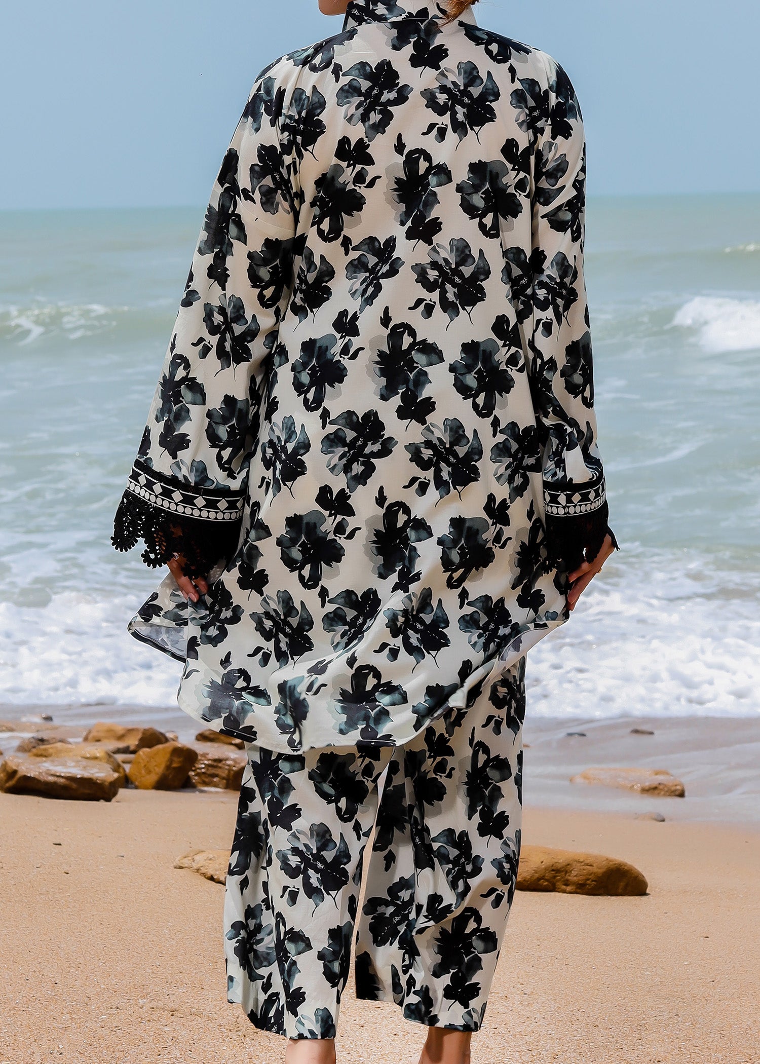 2 PIECE - ALLOVER COTTON SUIT - Stitched
