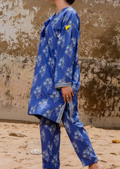 Blue Floral Printed 2-Piece Co-ord Set