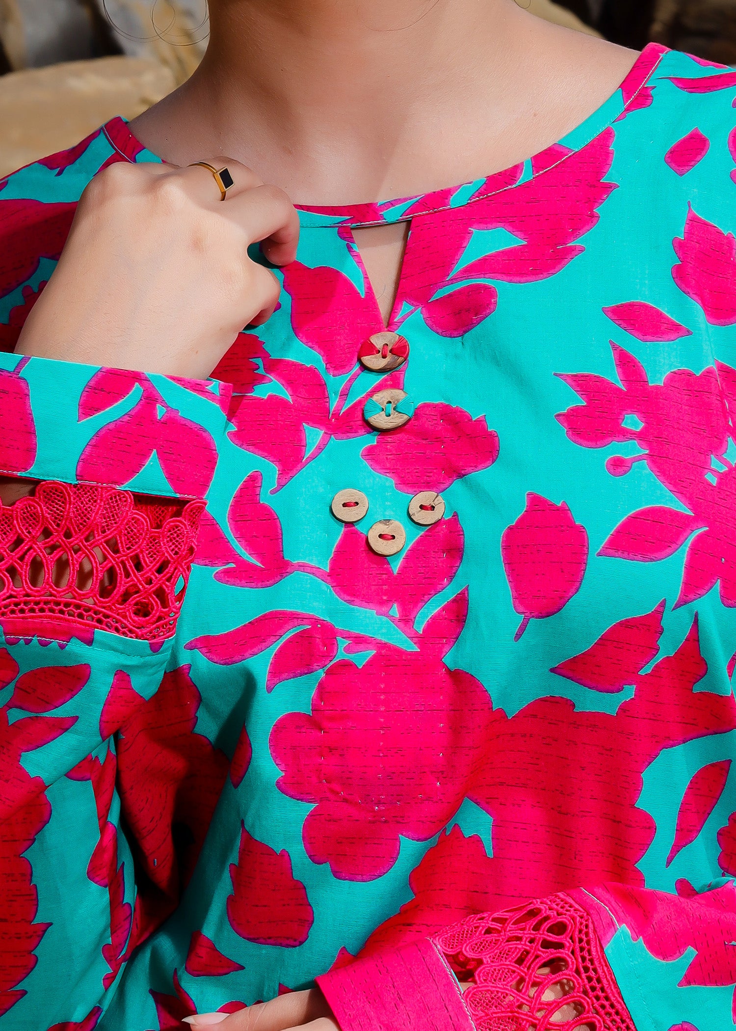 Vibrant Floral 2-Piece Lawn Suit