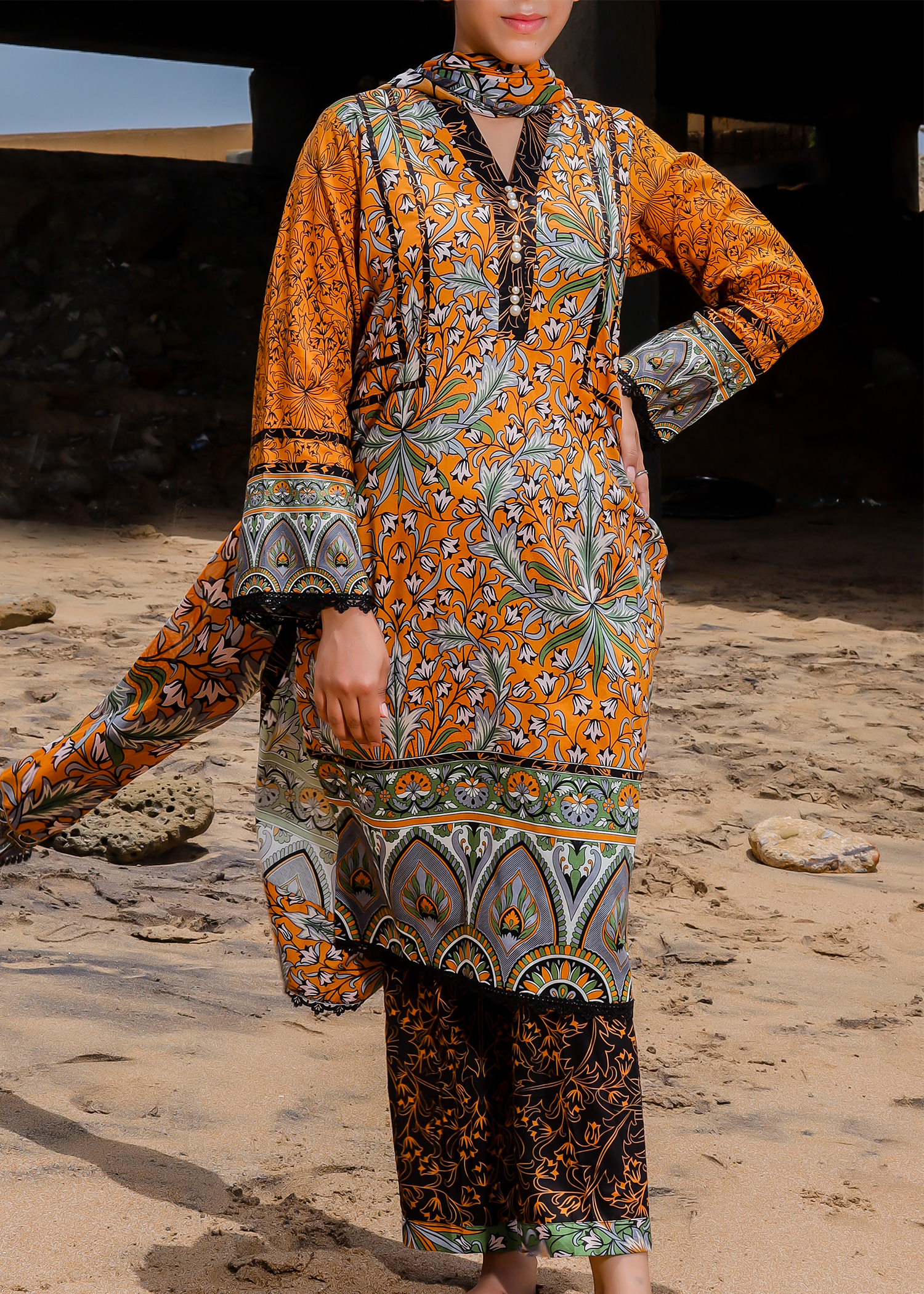 Lawn 3 Piece Suit