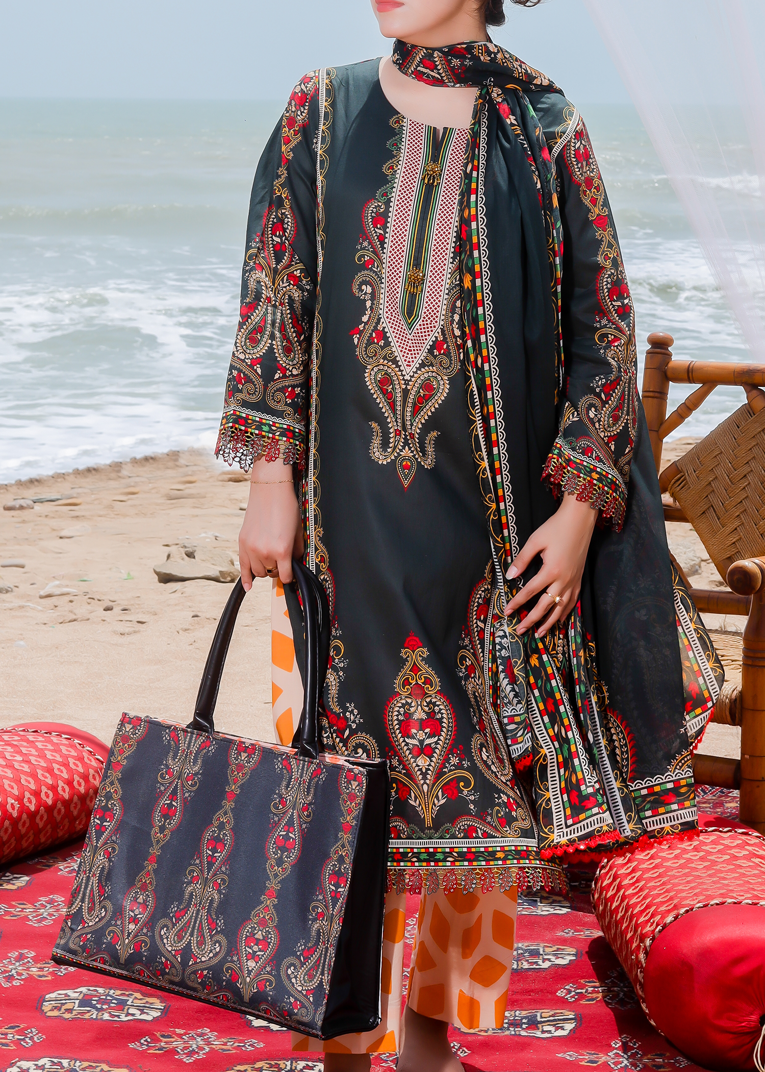 Lawn 3 Piece Suit - Stitched
