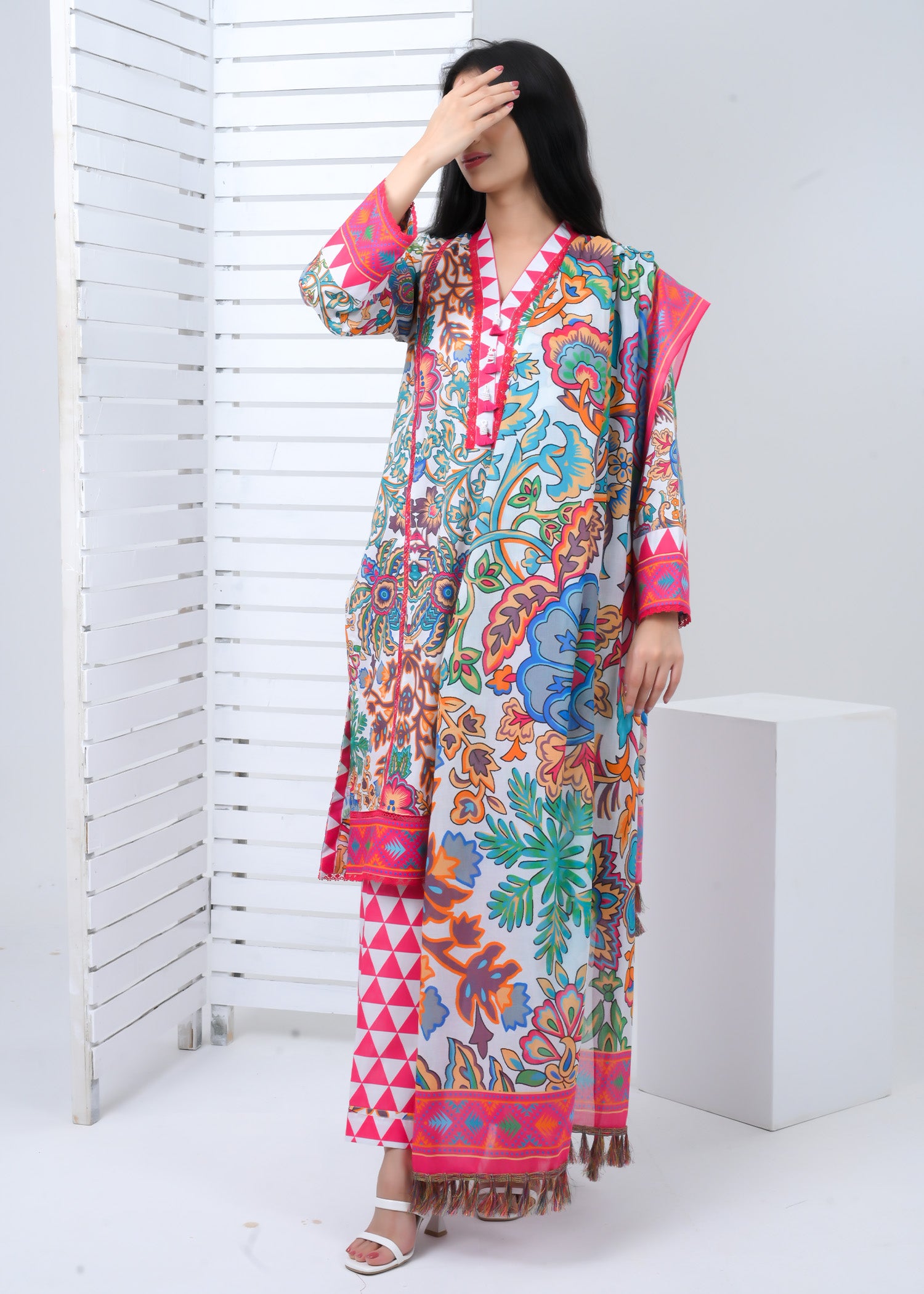 Lawn 3 Piece Suit - Stitched