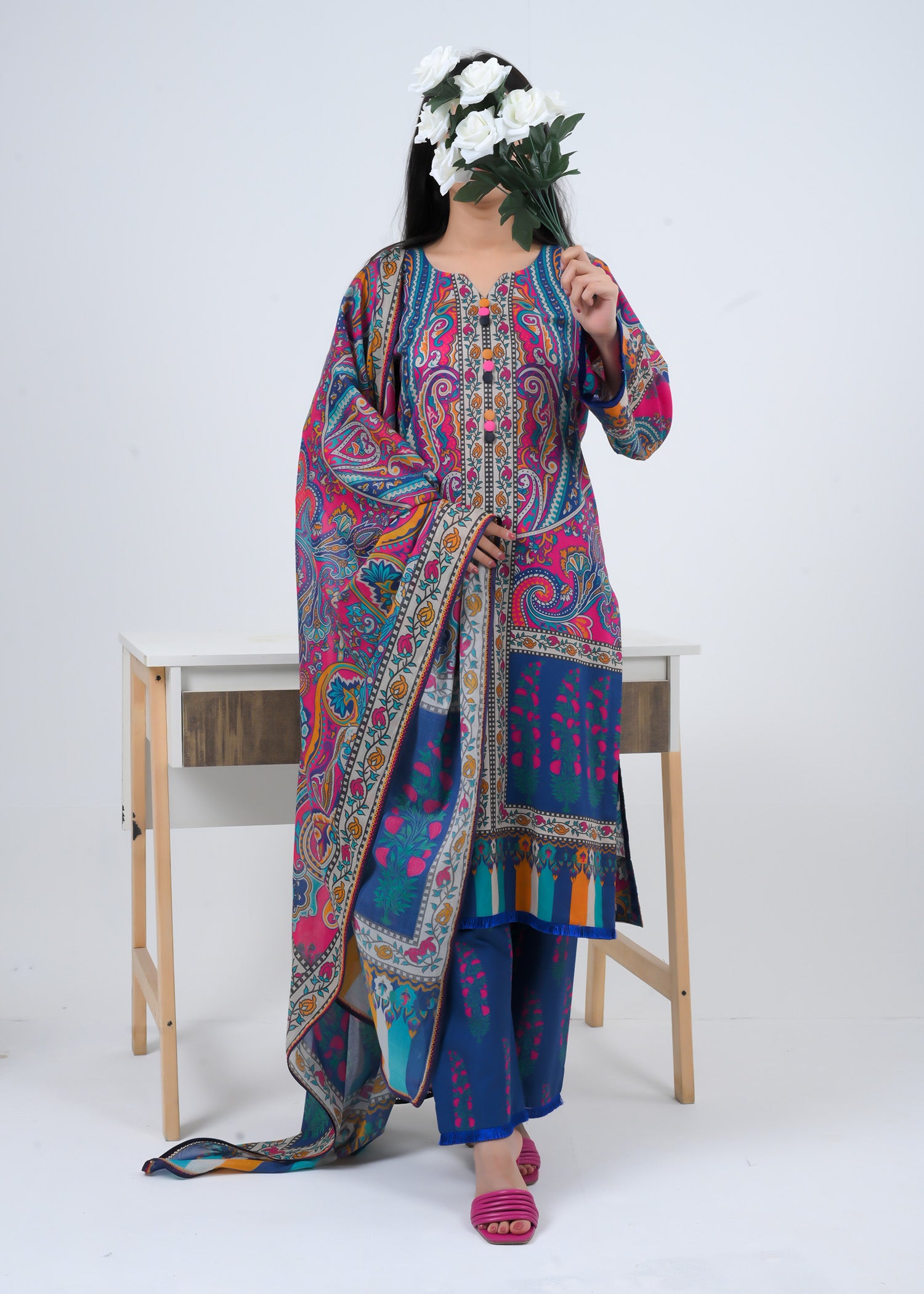 Lawn 3 Piece Suit - Stitched