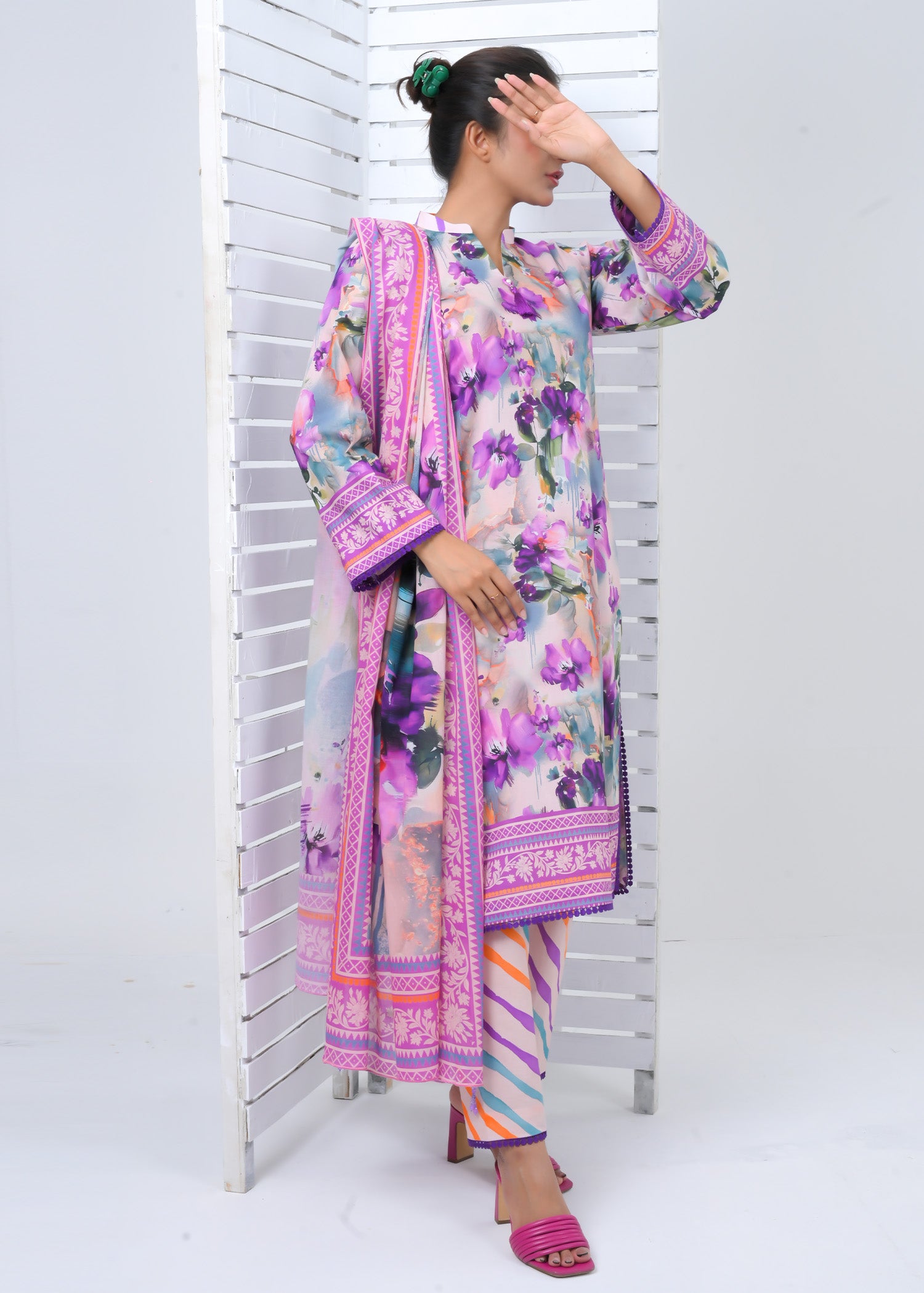 Lawn 3 Piece Suit - Stitched