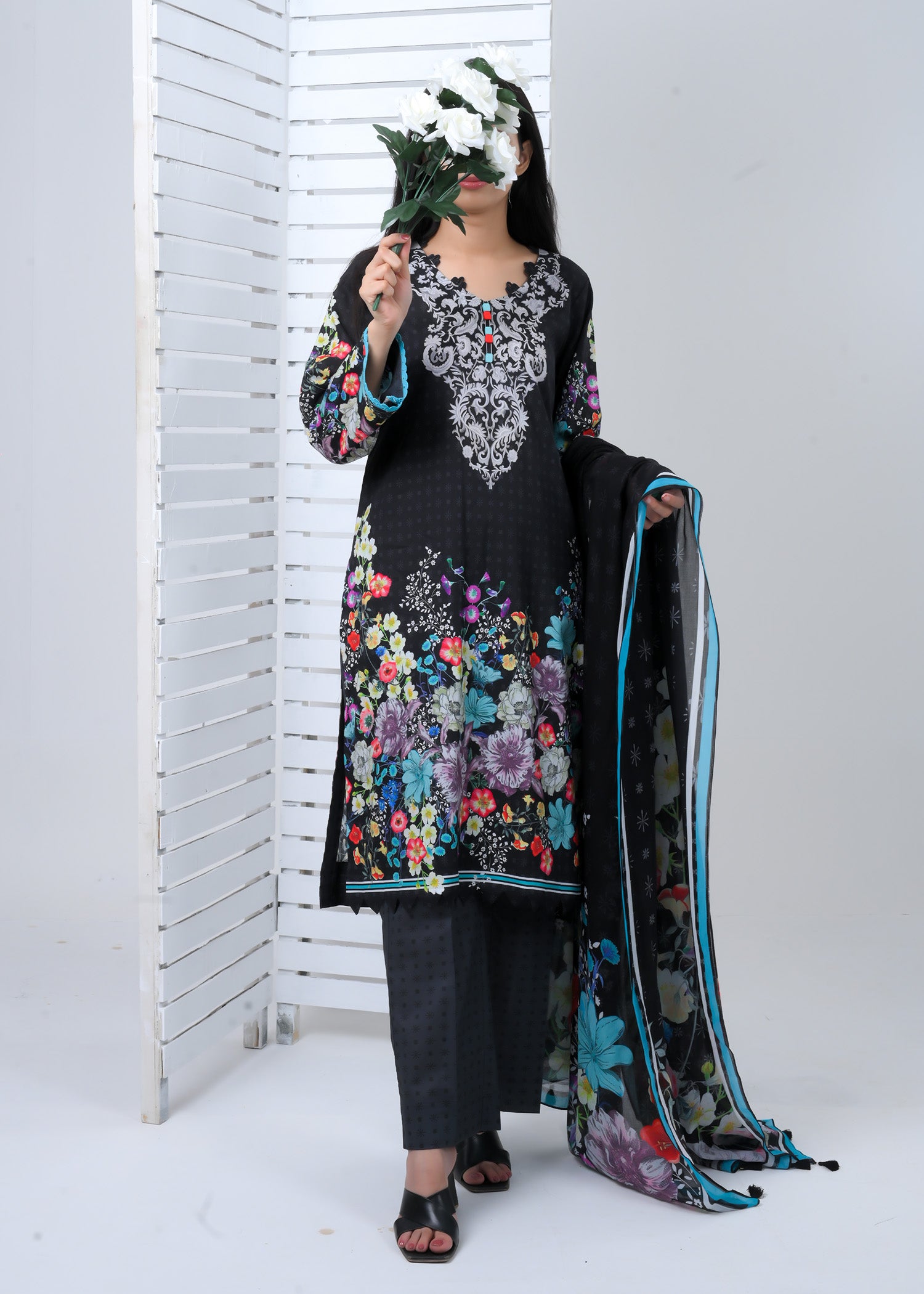 Lawn 3 Piece Suit - Stitched