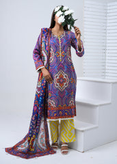 Lawn 3 Piece Suit - Stitched