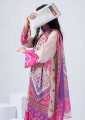 Silk Lawn 3 Piece Suit - Stitched