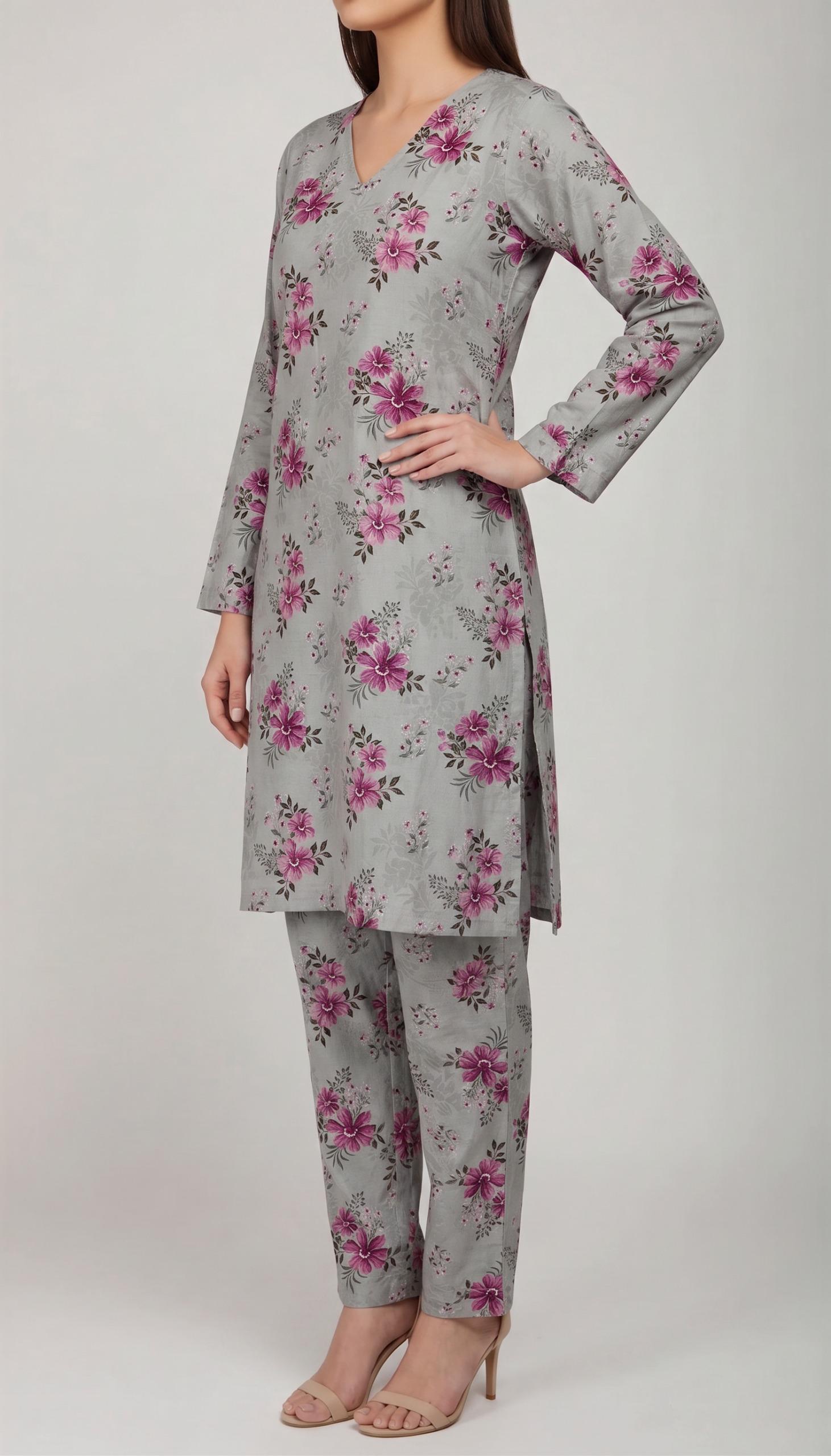 Grey Floral