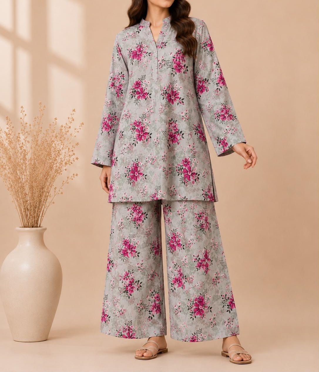 Grey Floral